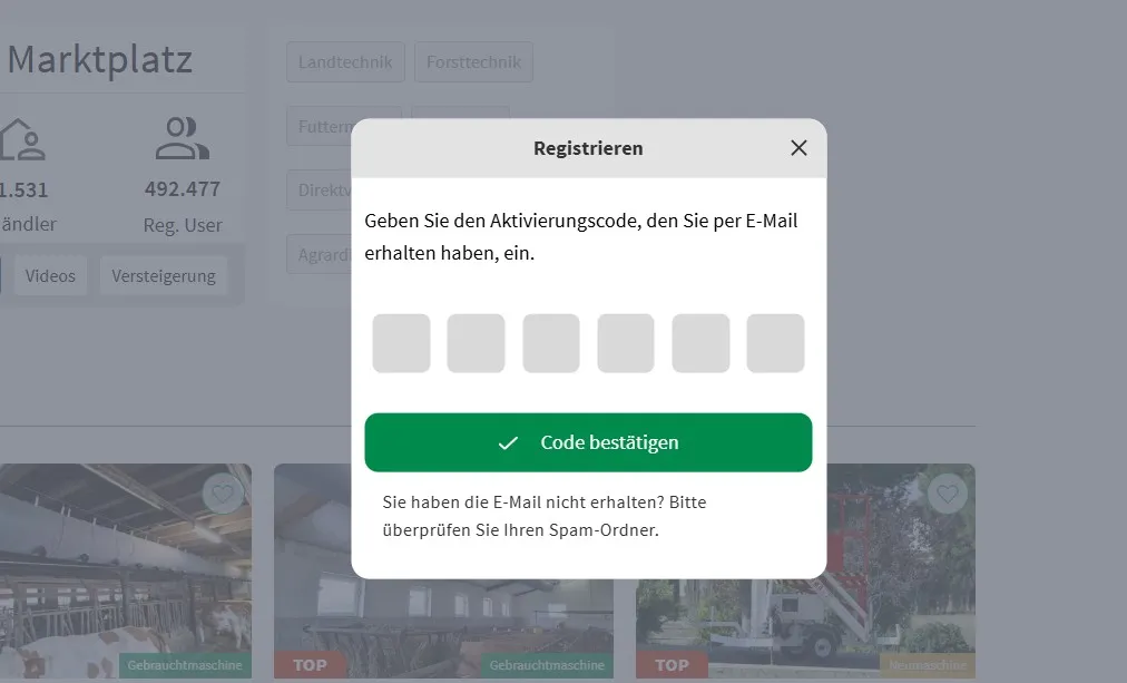 Aktivierungscode nach Registrierung nochmal anfordern.jpg