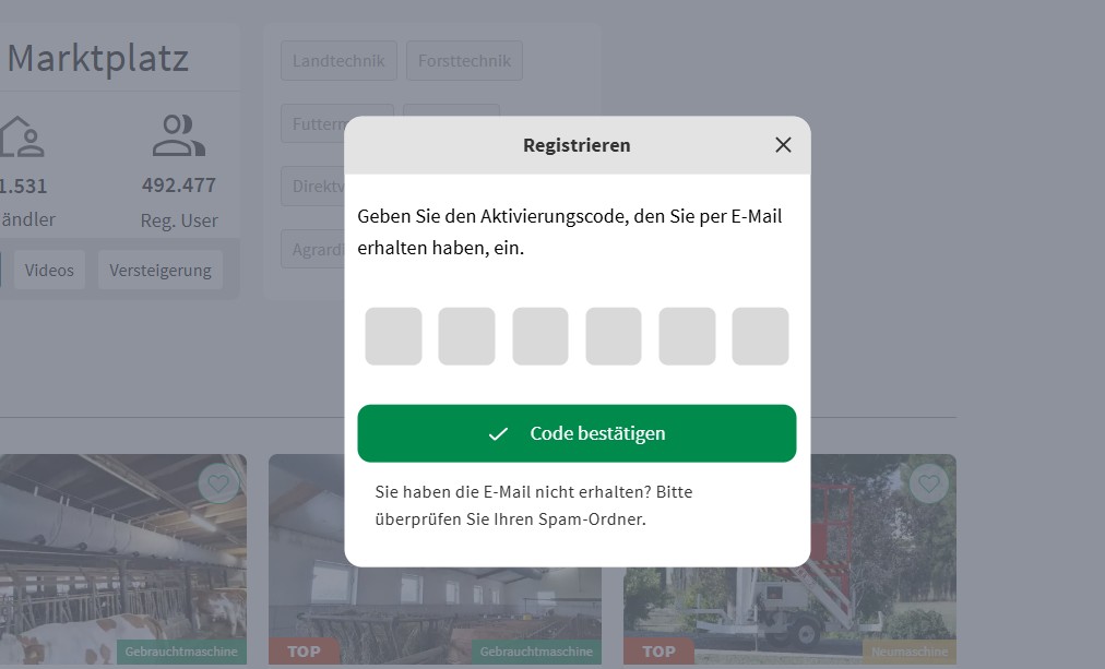 Aktivierungscode nach Registrierung nochmal anfordern.jpg
